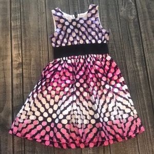 Multi-color girls polka dot dress
